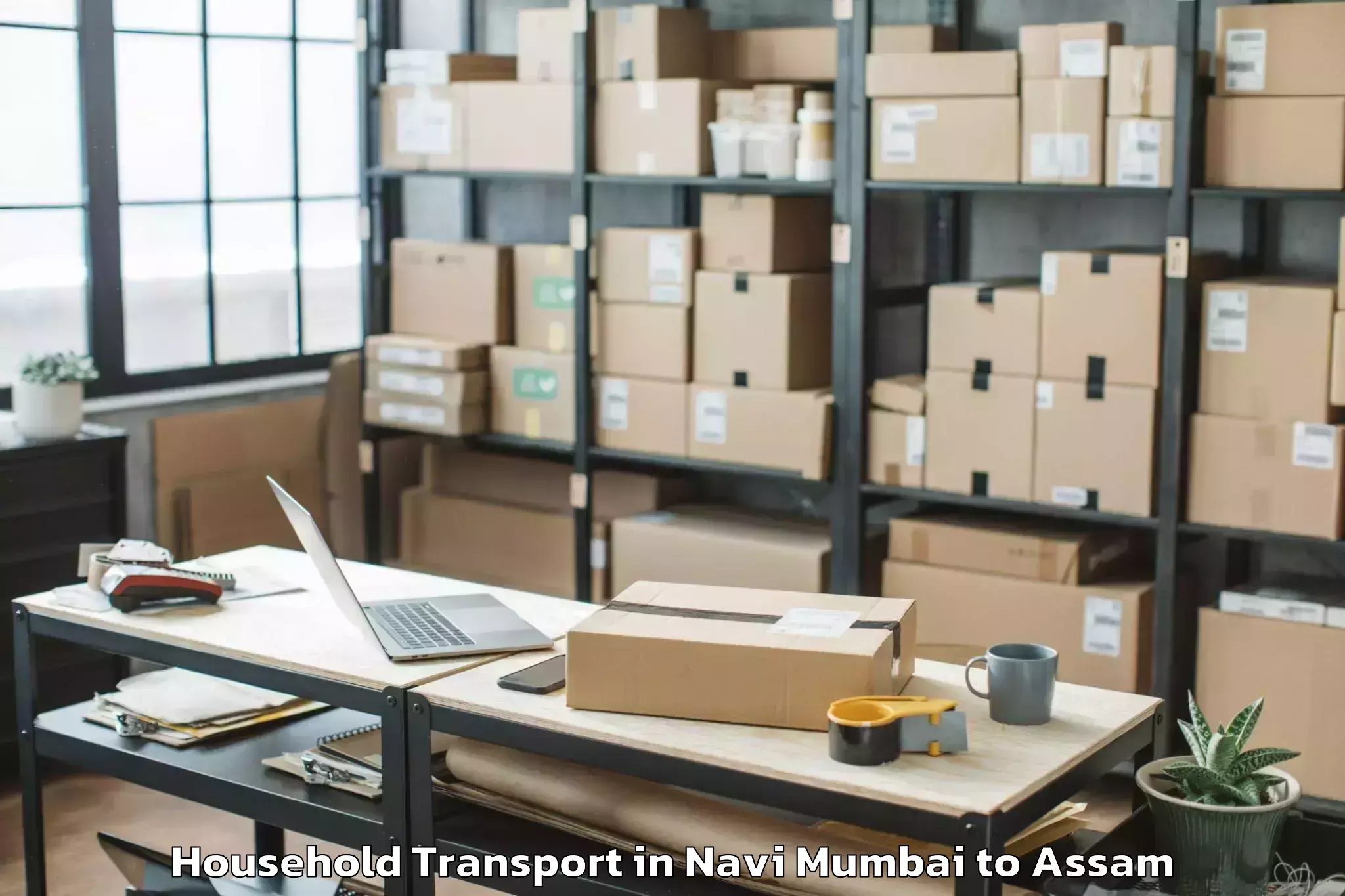 Top Navi Mumbai to Banekuchi Household Transport Available